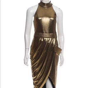 Zhivago gold turtleneck dress nwot M